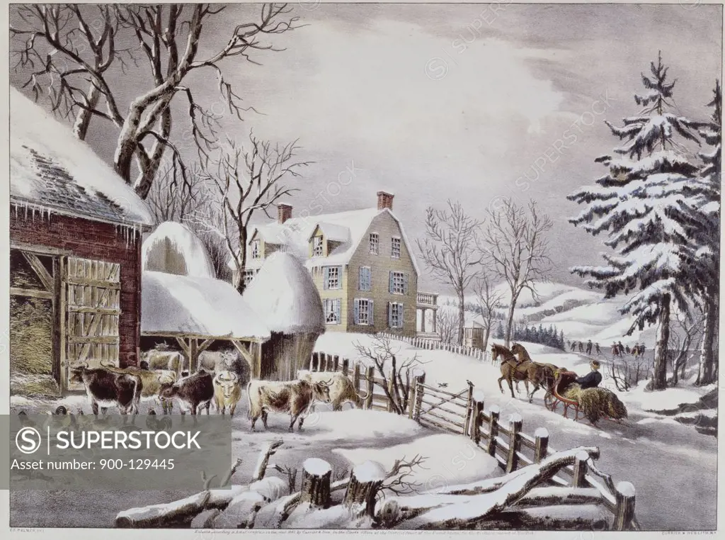 Winter Morning 1861 Currier & Ives (active 1857-1907/American) Lithograph