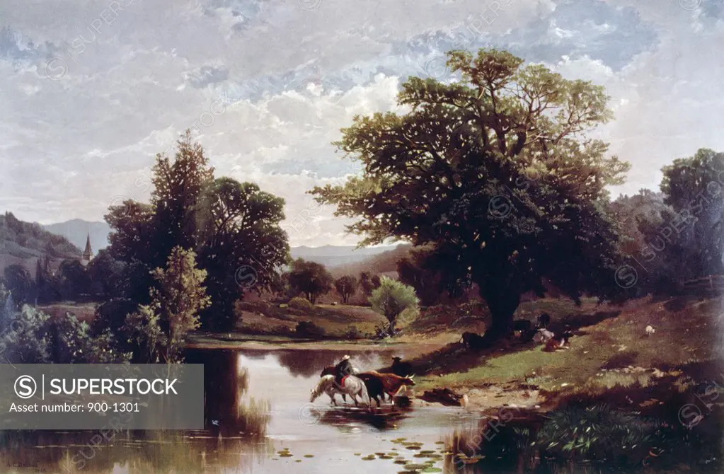 Summer Landscape, Currier & Ives (1834-1907/American)