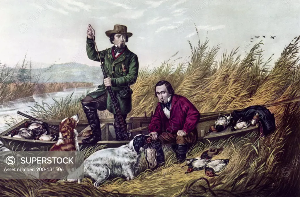 Wild Duck Shooting by Currier & Ives, (1834-1907)