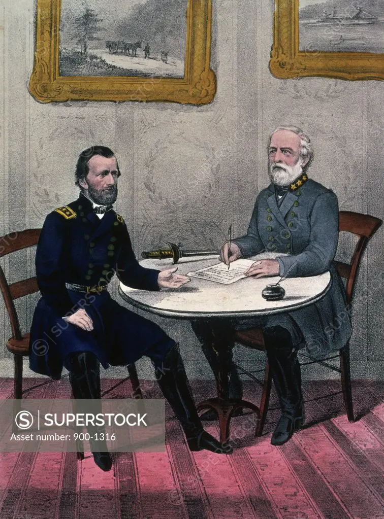 Surrender of General Lee, at Appomattox Court House, Virginia, April 9, 1865  Currier and Ives (a. 1857-1907/American) Library of Congress, Washington, D.C.  