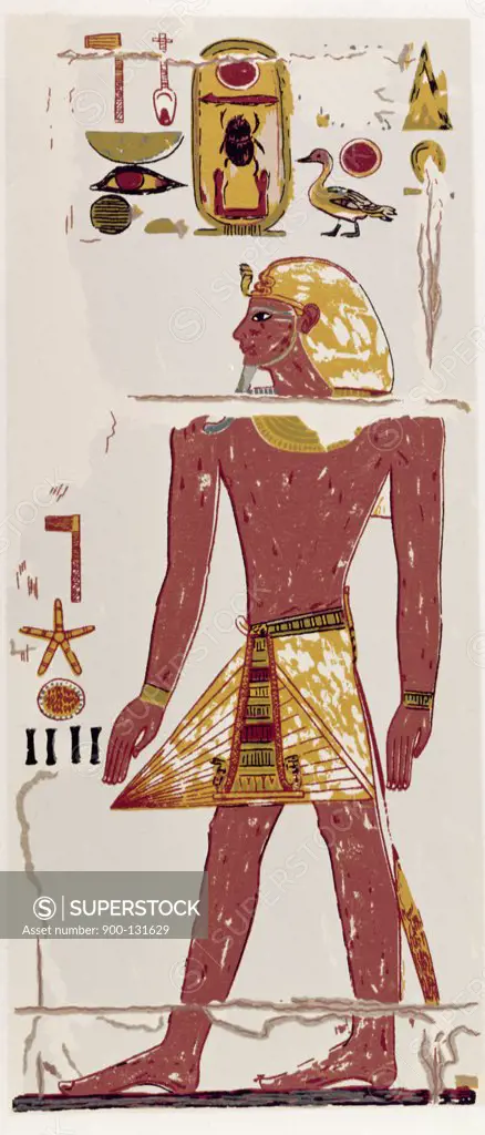 Egypt, Thebes, Deir El Bahari, Hatshepsut Tomb, murals, 1500-1482 BC