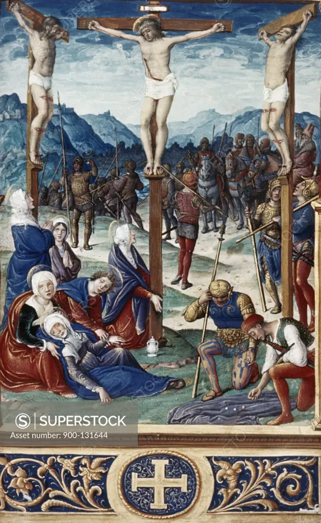 Crucifixion Between Two Thieves, unknown artist, 15th century