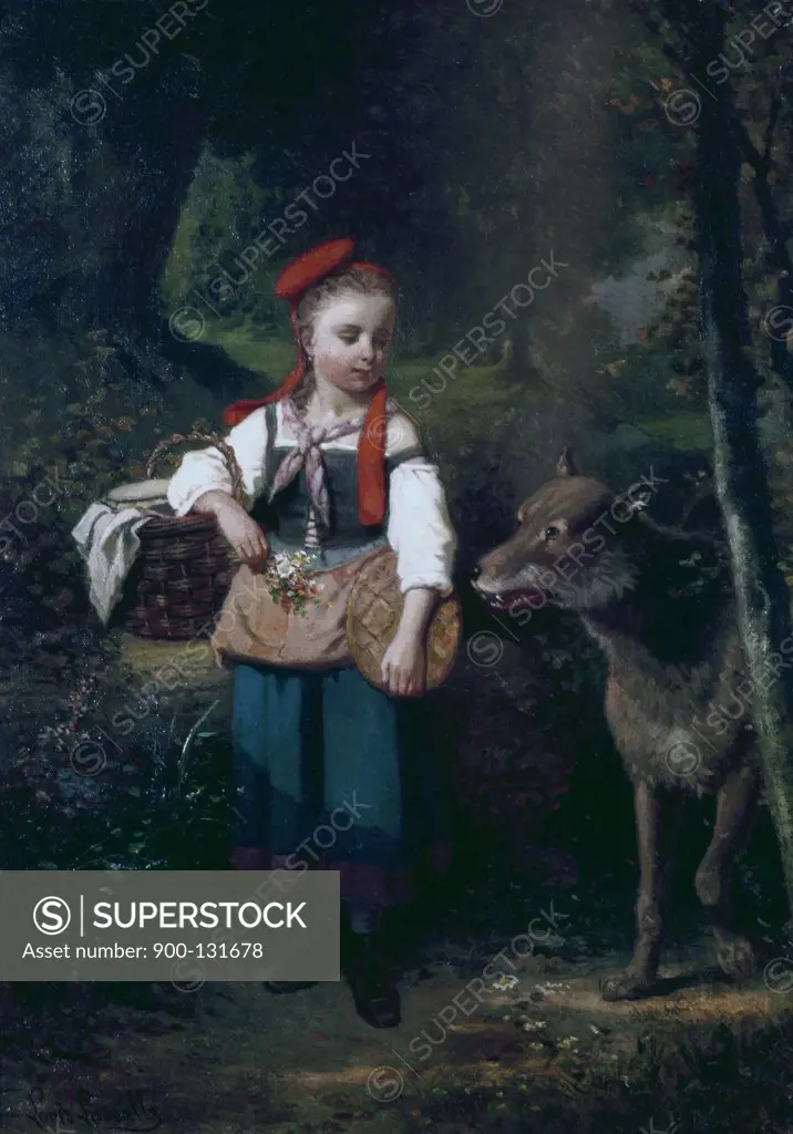 Little Red Riding Hood Louis-Simon Cabaillot-Lassalle (1810-1870/French)