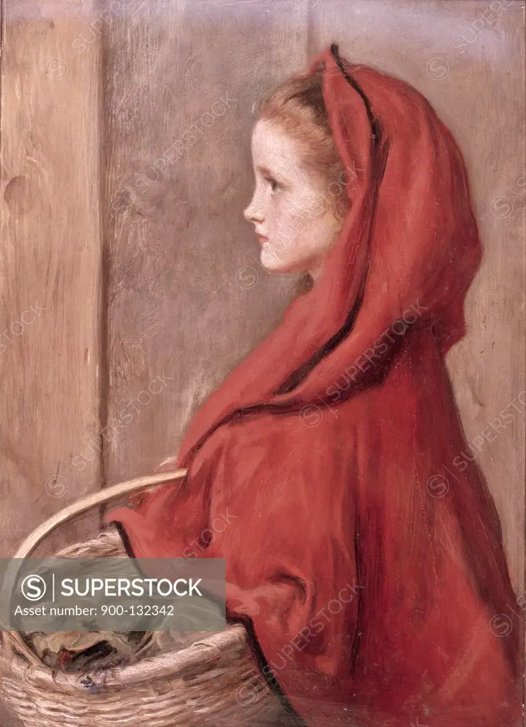 Red Riding Hood (The Artist's Daughter Effie) Sir John Everett Millais (1829-1896/British) 