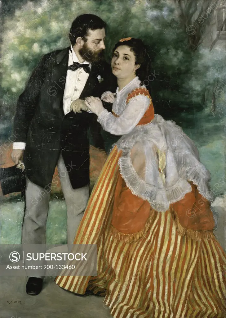 Alfred Sisley and his Wife  c. 1868,  Pierre-Auguste Renoir (1841-1919 /French) Oil on Canvas Wallraf-Richartz Museum, Cologne 