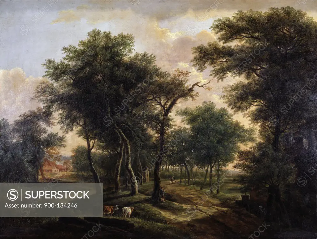 A Wooded Landscape Barend Cornelis Koekkoek (1803-1862 Dutch)