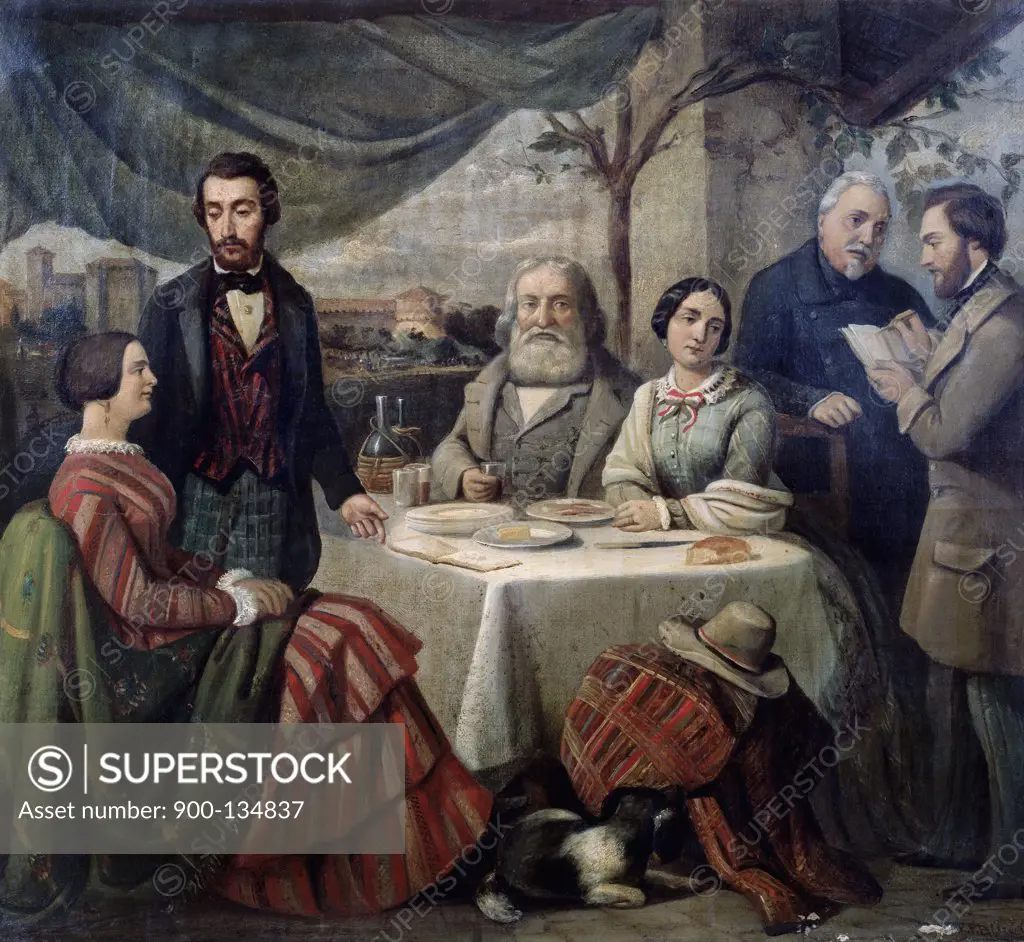 Meeting With Garibaldi  Biscarra, Carlo-Felice(1825- Italian)  