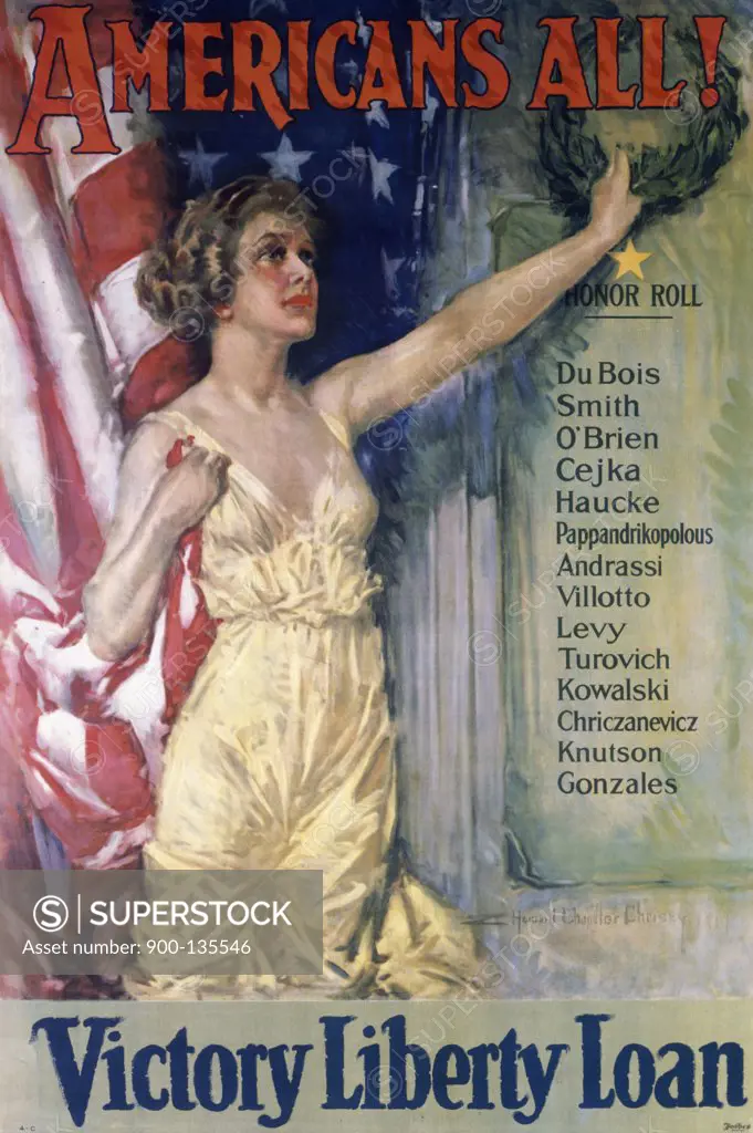 Americans All - Victory Liberty Loan, World War I, war posters