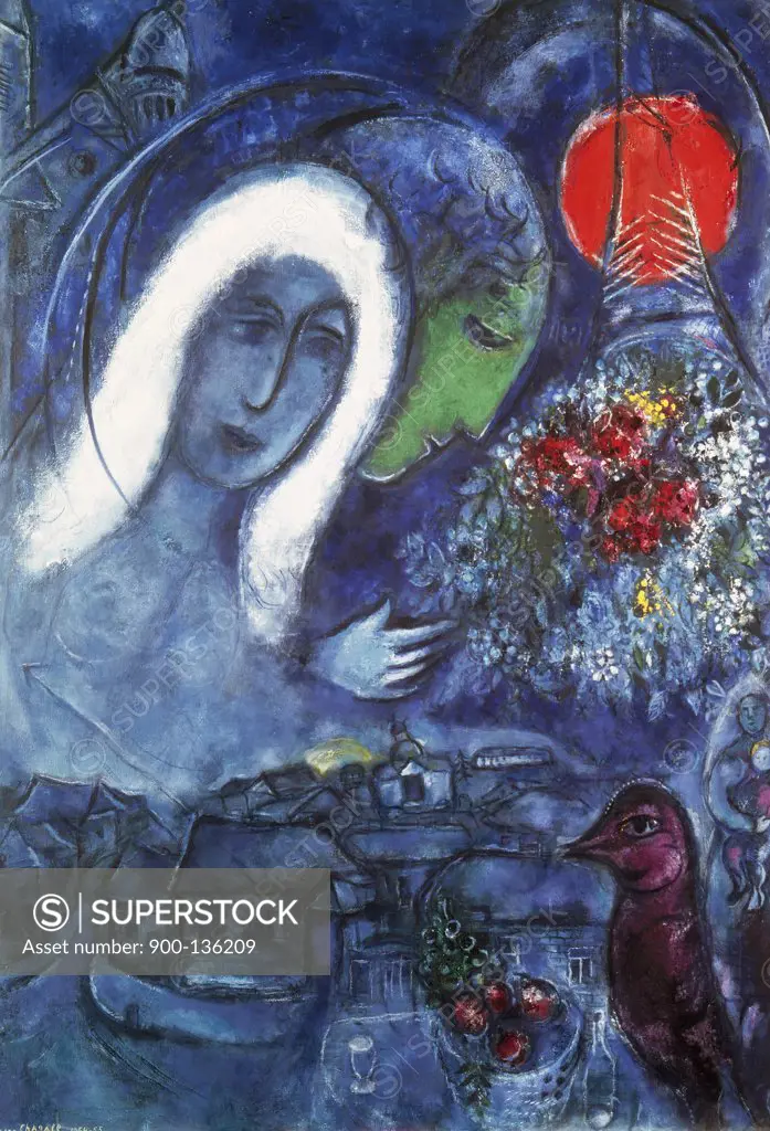 Champs de Mars by Marc Chagall, 1954, 1887-1985