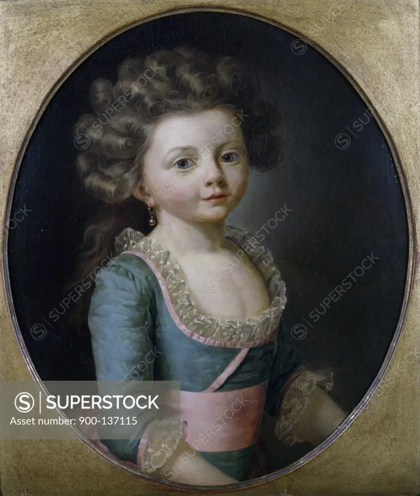 Mademoiselle Busseuil by Antoine Vestier, (1740-1824)
