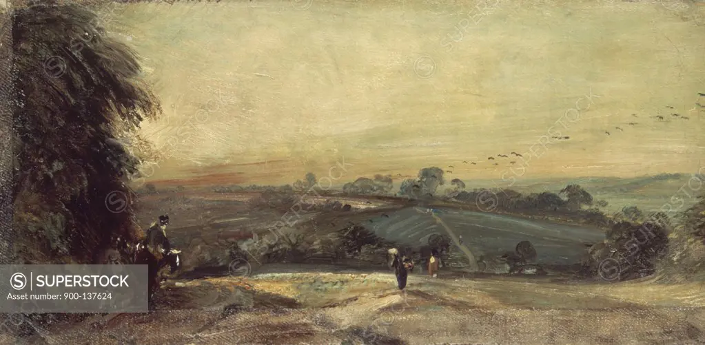 Autumn Sunset by John Constable, (1776-1837)