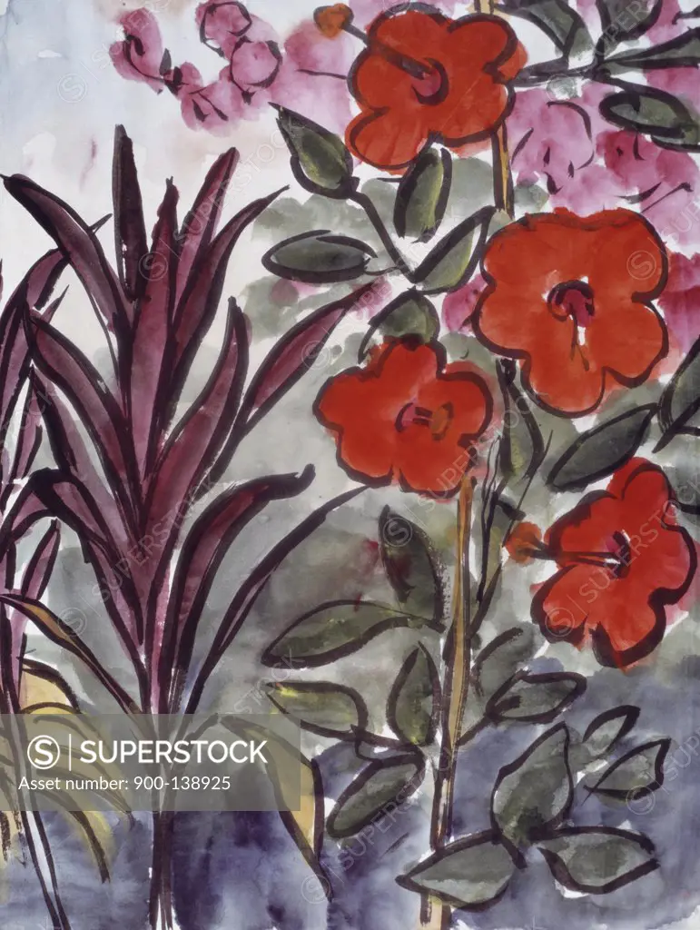 Plant Study In New Guinea by Emil Nolde, 1867-1956