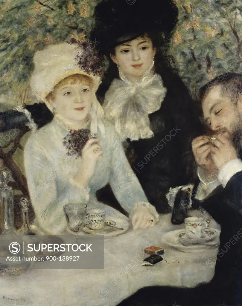 After Lunch 1879 Pierre-Auguste Renoir (1841-1919/French) Oil on Canvas Stadel Art Institute, Frankfurt am Main, Germany 