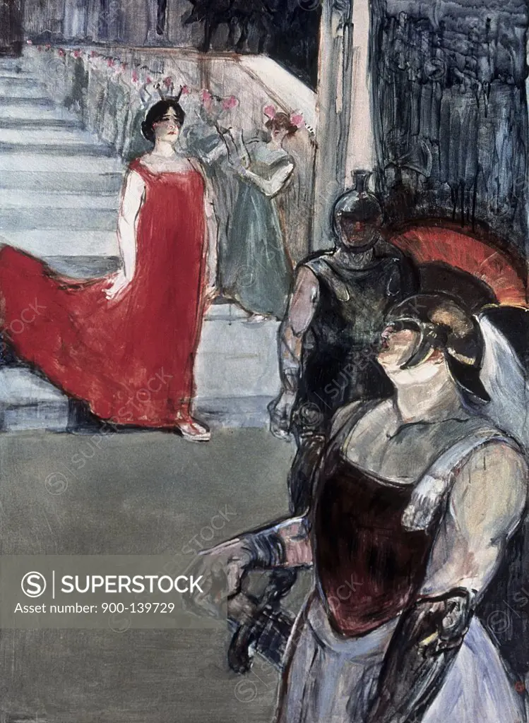 Opera "Messalina" at Bordeau  1900 Henri de Toulouse-Lautrec (1864-1901 French) Los Angeles County Museum of Art, California, USA