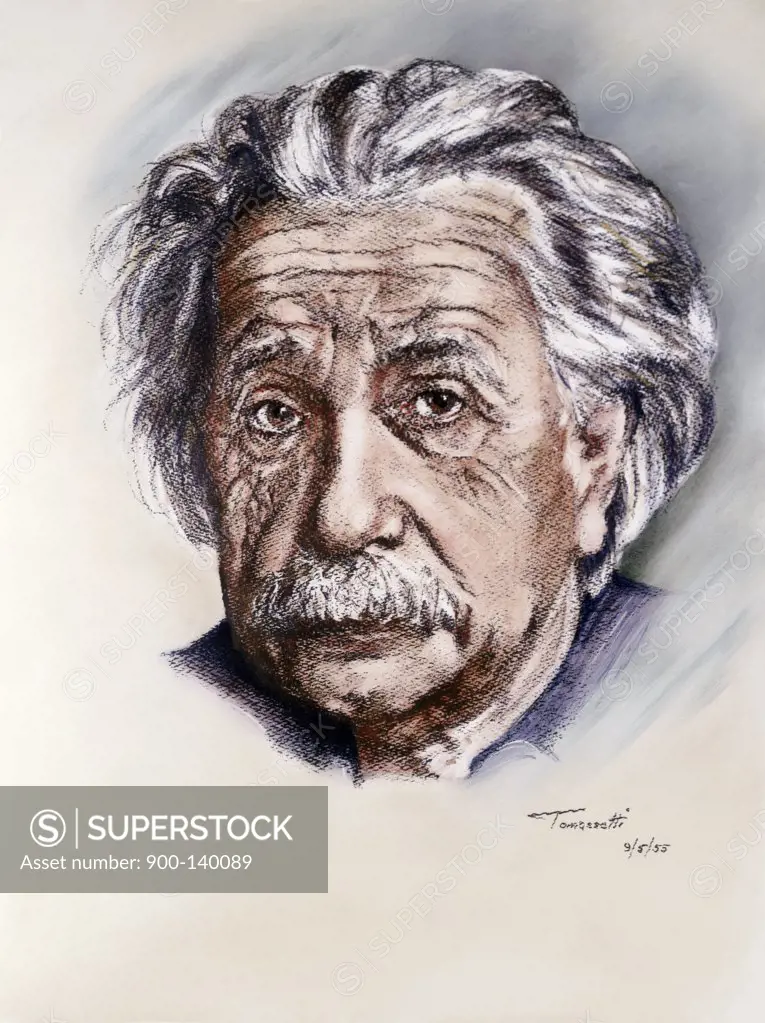 Albert Einstein by Tomassetti, 1955
