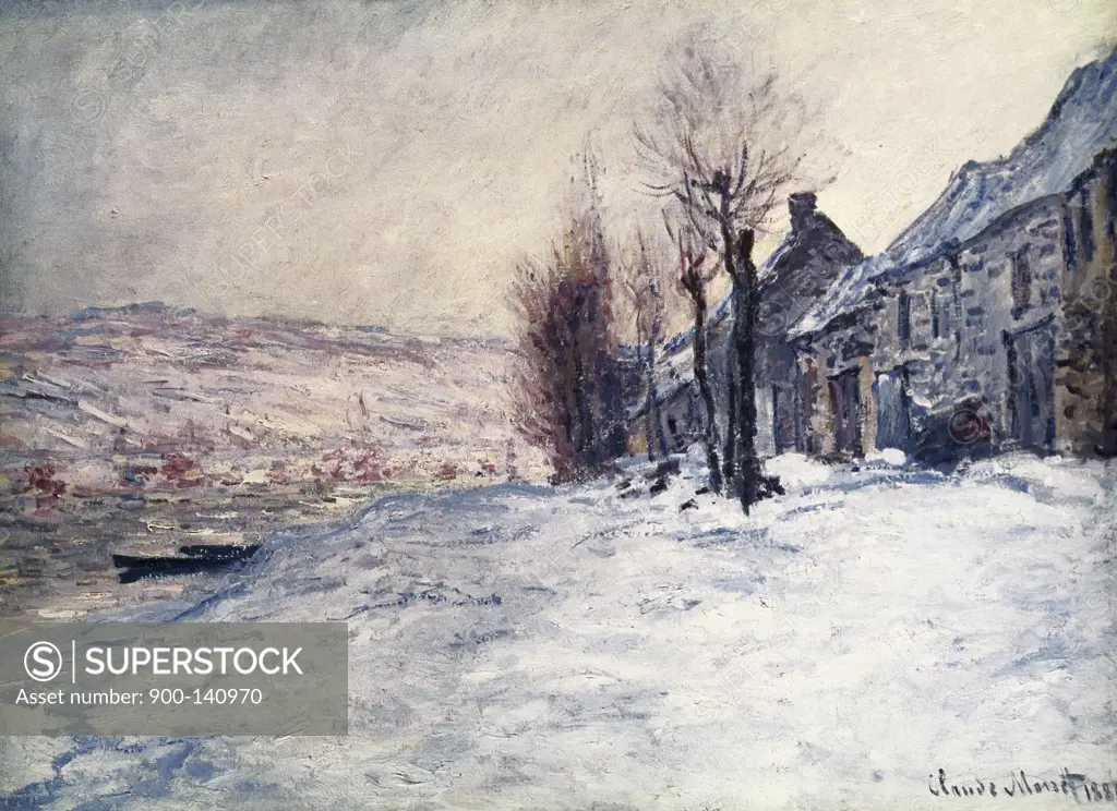 Lavacourt Under Snow ca. 1878-81 Claude Monet (1840-1926 French) Oil on canvas National Gallery, London, England