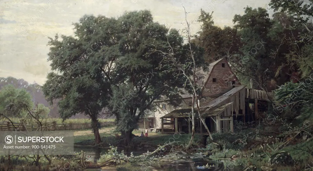 The Old Mill by Hugh Bolton Jones, (1848-1927)