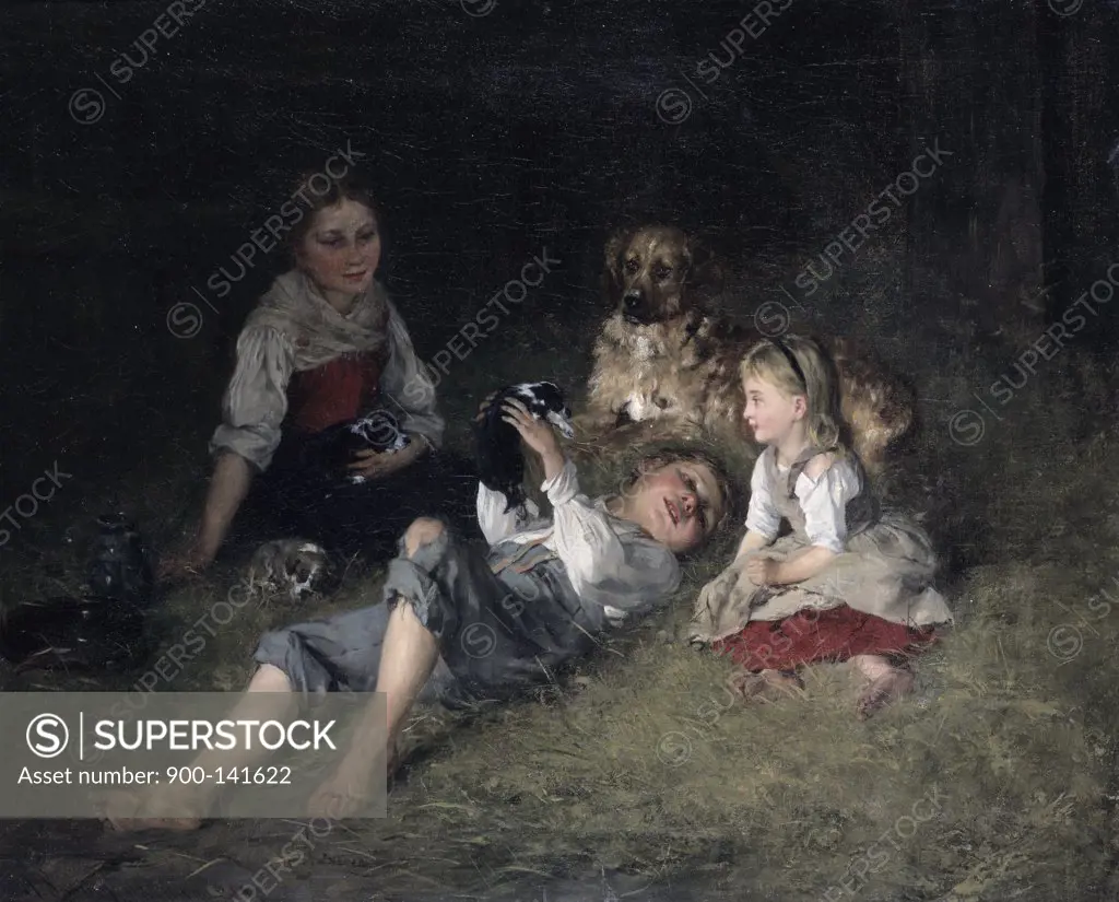 New Friends by Alfons Spring, (1843-1908)