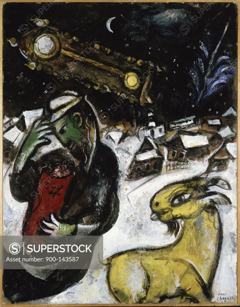 The Jew & The Torah by Marc Chagall, 1887-1985