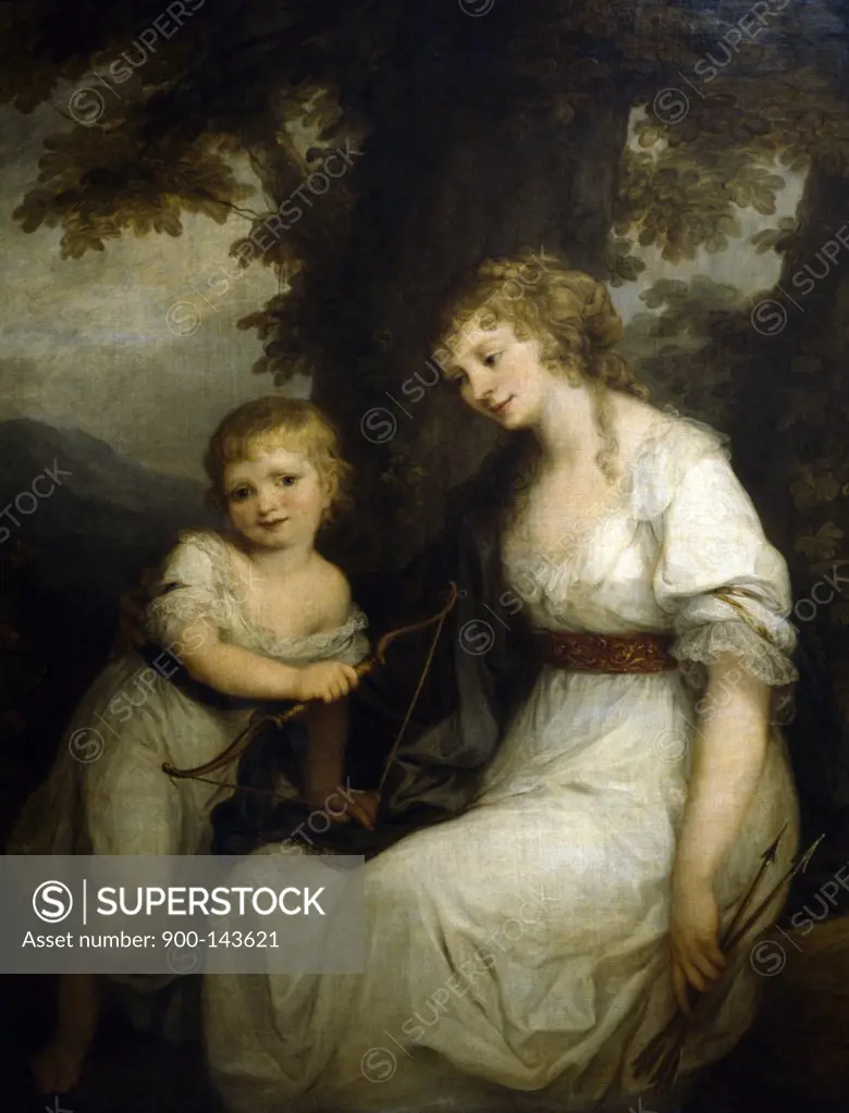 Portrait of Baroness Krudner and Daughter Angelica Kauffmann (1741-1807) Swiss Musee du Louvre, Paris  