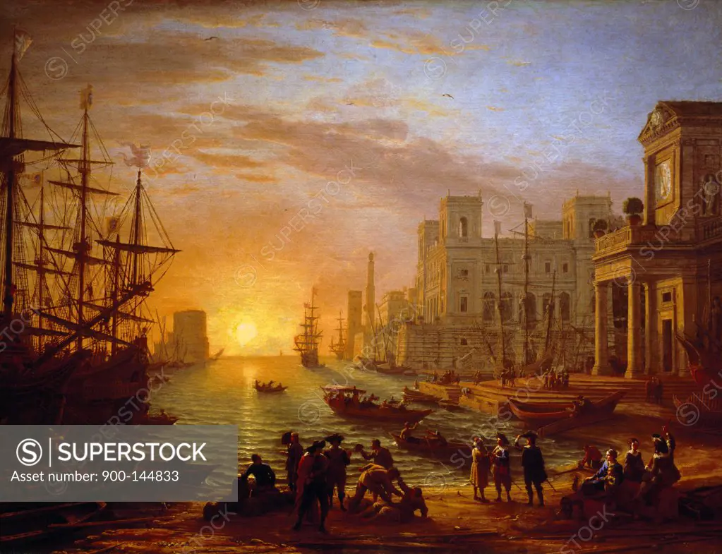 Seaport at Sunset Claude Lorrain (1600-1682 French)