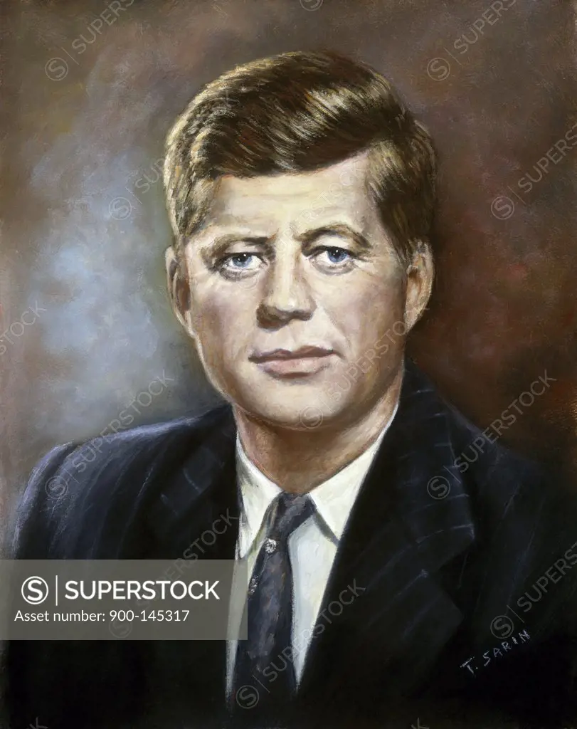Portrait of John F. Kennedy by Tania Sarin, 20th Century