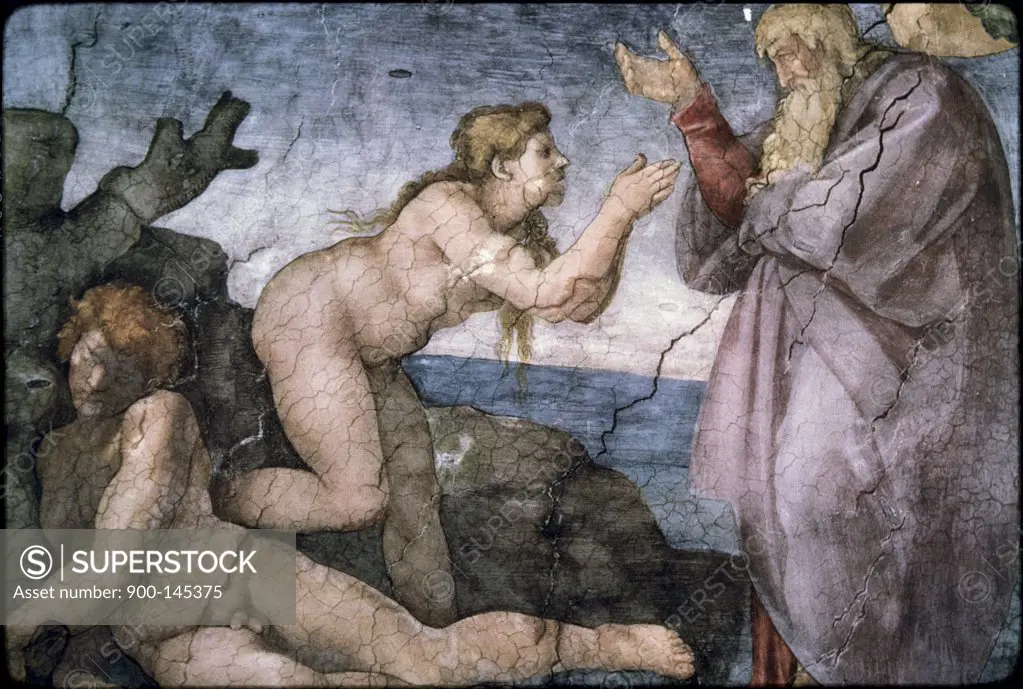 Creation of Eve 1508-1512 Michelangelo Buonarroti (1475-1564 Italy) Fresco Sistine Chapel, Vatican City