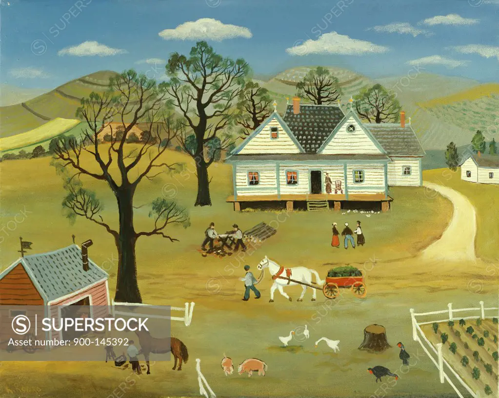 Chores on the Farm Konstantin Rodko (1908-1995/Russian) Oil on canvas