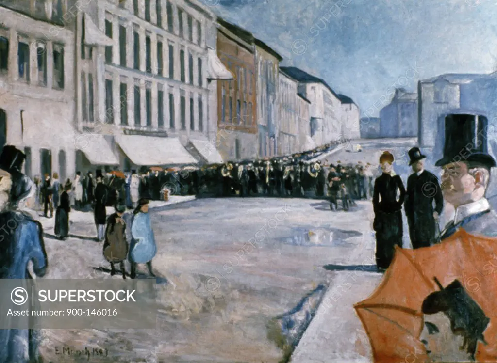 Music of the Street, Edvard Munch, (1863-1944/Norwegian), Oil on canvas, Kunsthaus,  Zurich,  Switzerland