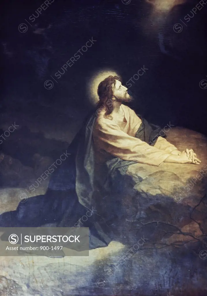 Christ in the Garden of Gethsemane Heinrich Hoffmann (1824-1911 German)