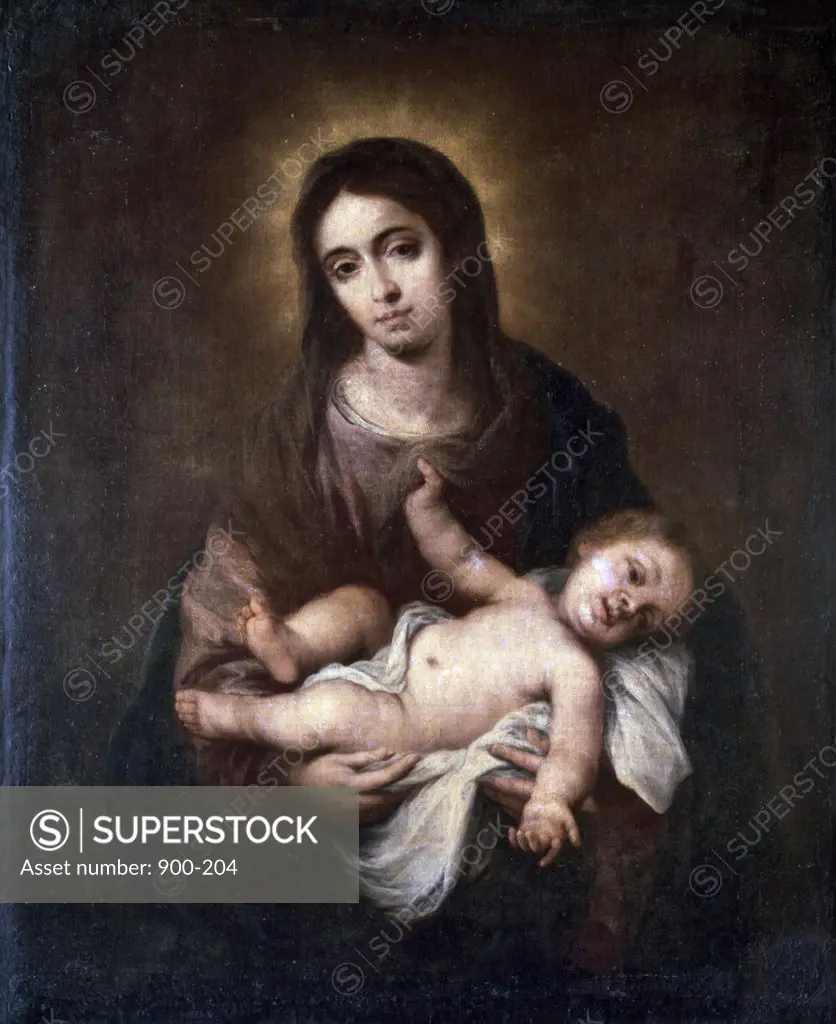 Virgin & Child #1 Bartolome Esteban Murillo (1617-1682 Spanish)