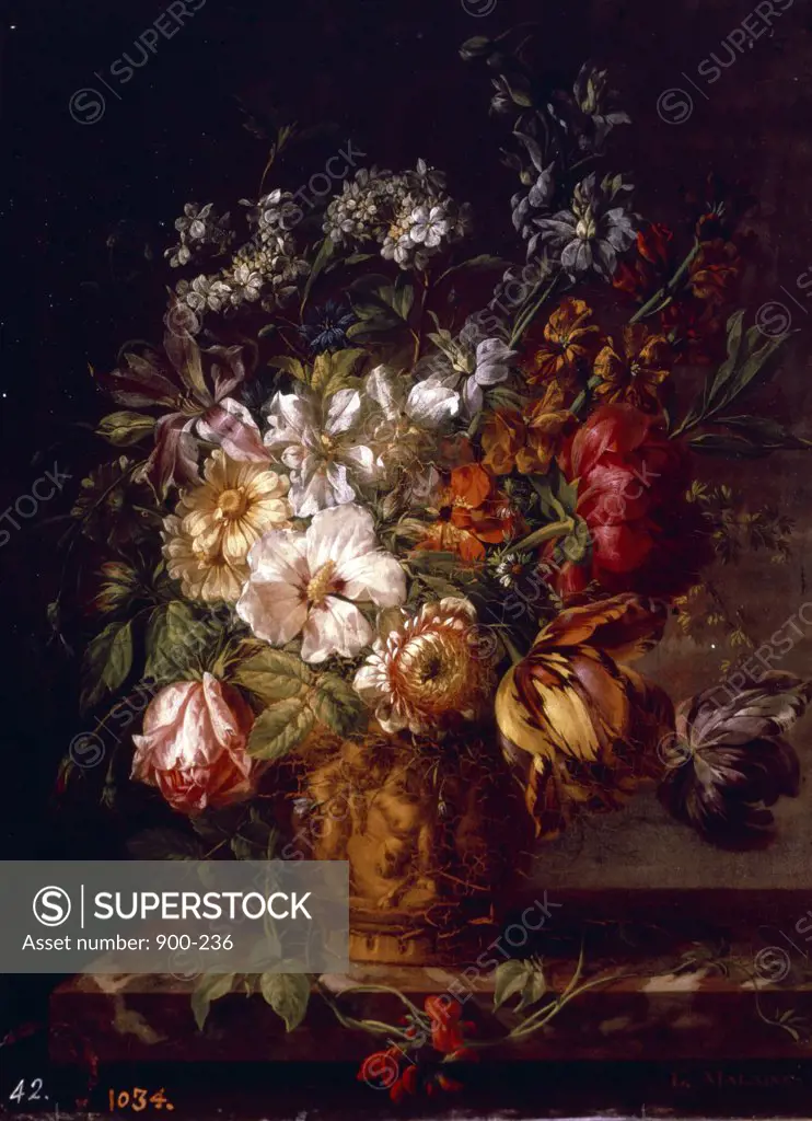 The Flower Vase, Malaine by Joseph Laurent, (1745-1809)