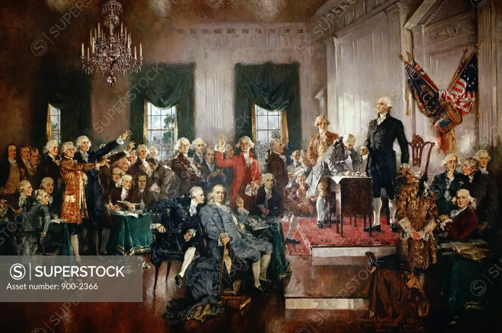 Signing of the Constitution of the US by Howard C. Christy, 1873-1952
