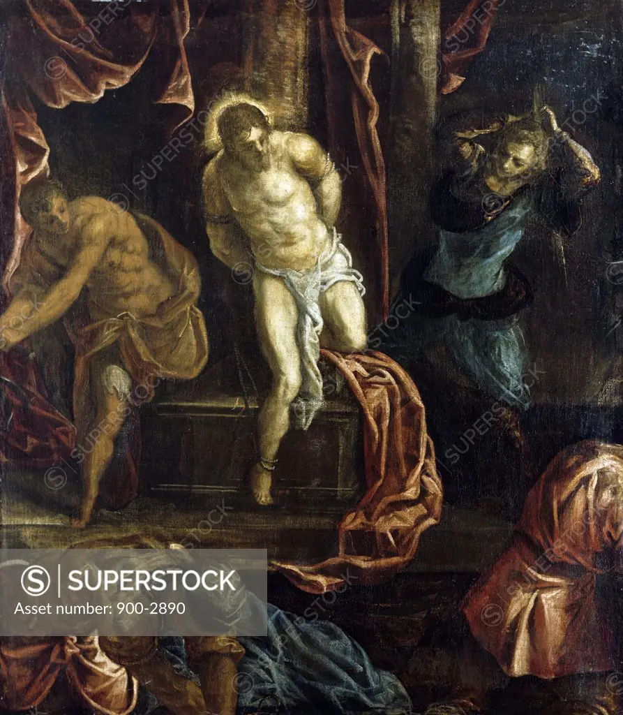 Scourging of Christ by Jacopo Tintoretto, (1519-1594)