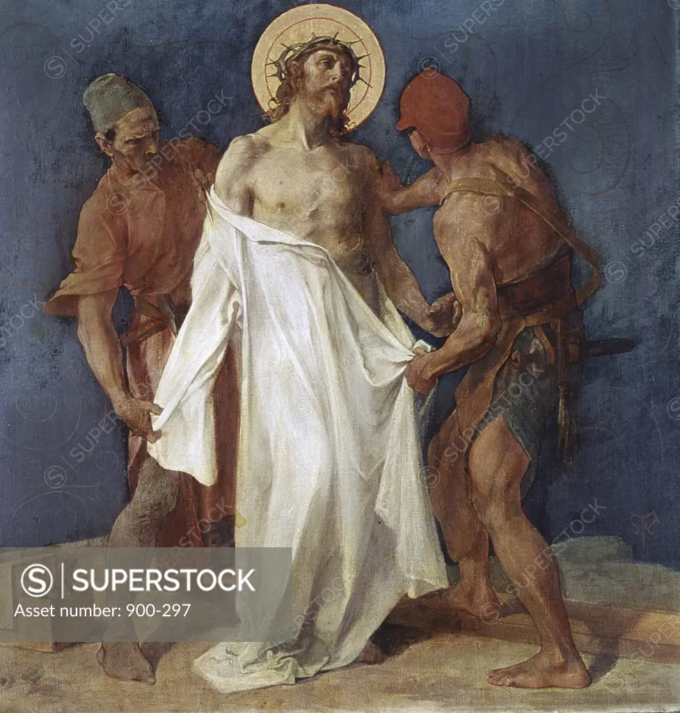 Jesus is Stripped of His Garments (10th Station of the Cross) Martin Feuerstein (1856-1931 French) St. Anna Church, Munich, Germany