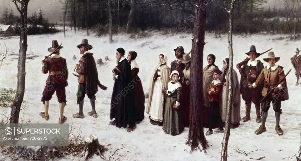 Pilgrims Going to Church 1867 George Henry Boughton (1833-1905 American)