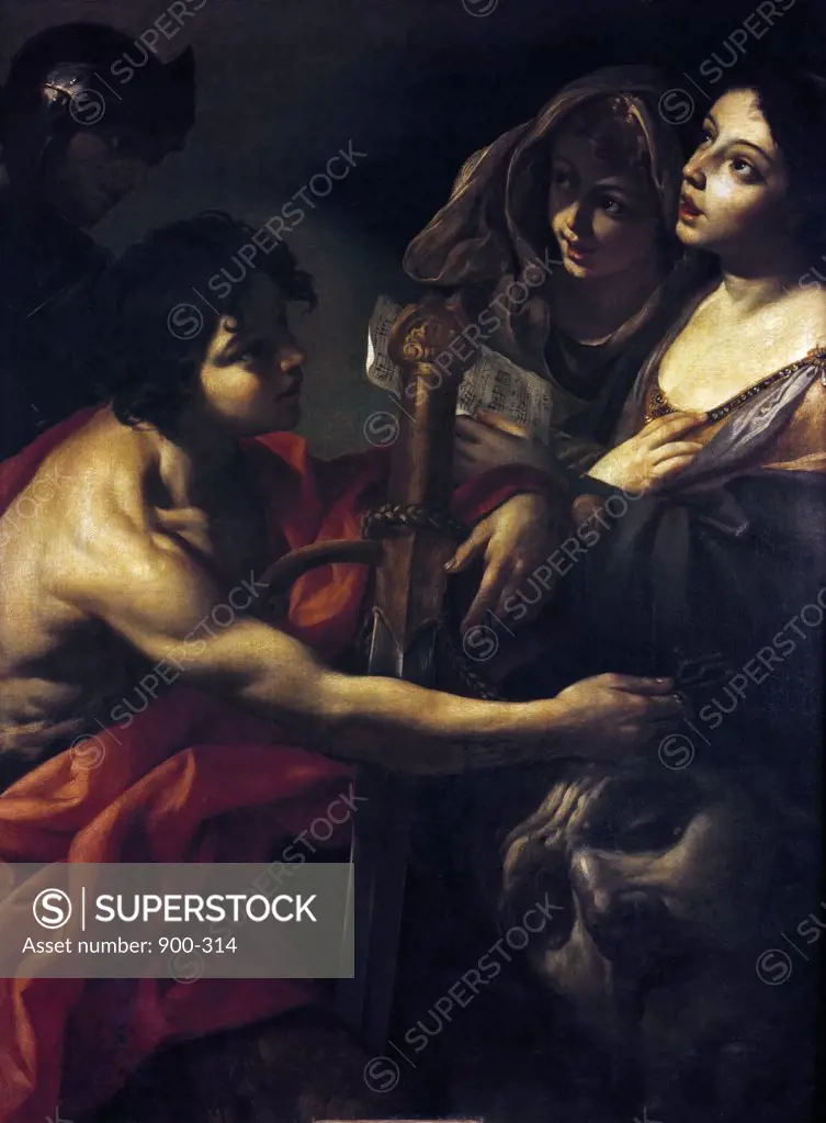 David Victorious by Giacinto Brandi, (1623-1691)