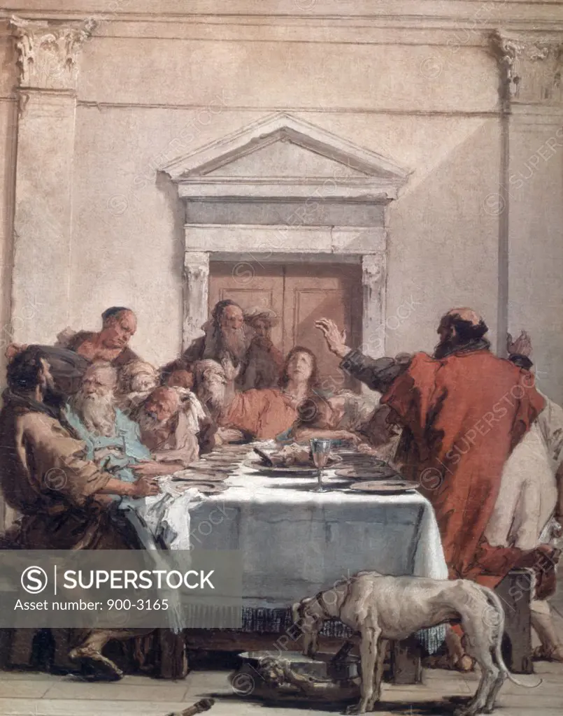 The Last Supper by Giovanni Battista Tiepolo, (1696-1770)