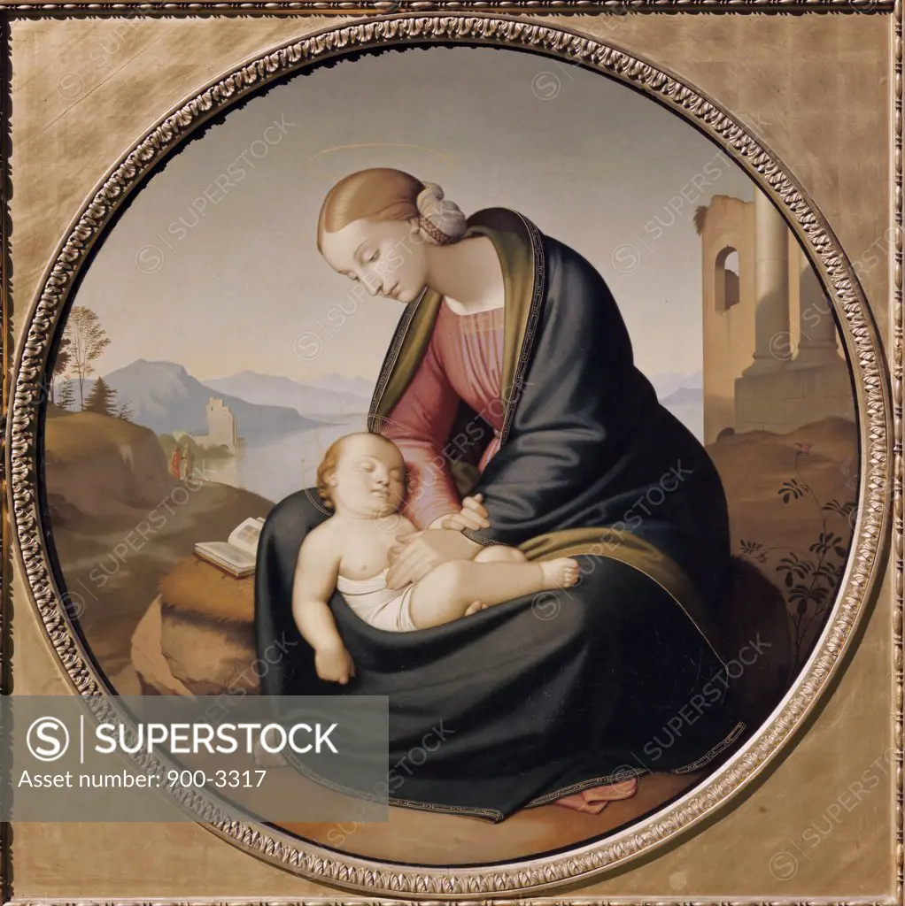 Madonna & Child  Johann Friedrich Overbeck (1789-1869 German) 