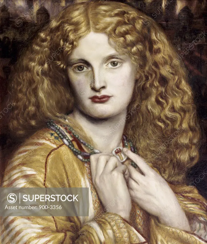 Helen of Troy 1863 Dante Gabriel Rossetti (1828-1882/British) Oil on Panel Kunsthalle, Hamburg, Germany