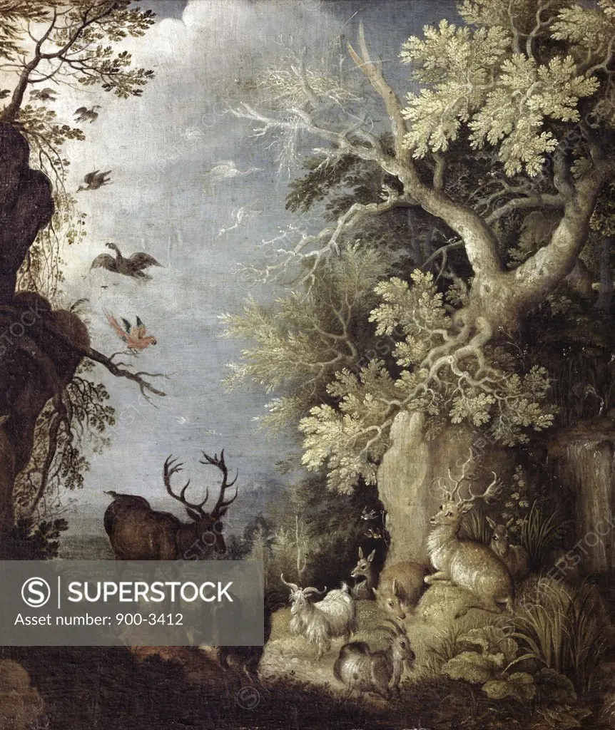 Wild Animals of the Forest Jacob Savery II (1524-1627 Flemish) 