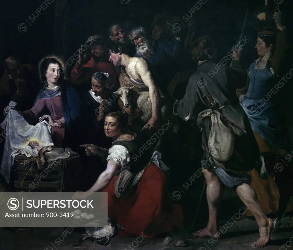 Adoration of the Shepherds by Jan Cossiers, (1600-1679)