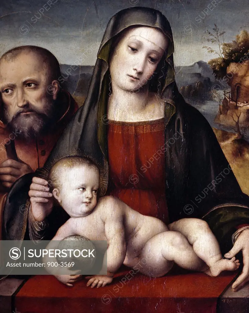 Mary, Joseph and the Christ Child by Francesco Raibolini, (Circa 1450-1518)