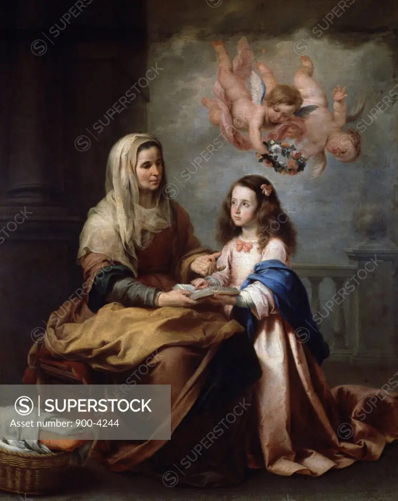 Saint Anna and the Virgin Bartolome Esteban Murillo (1617-1682 Spanish)