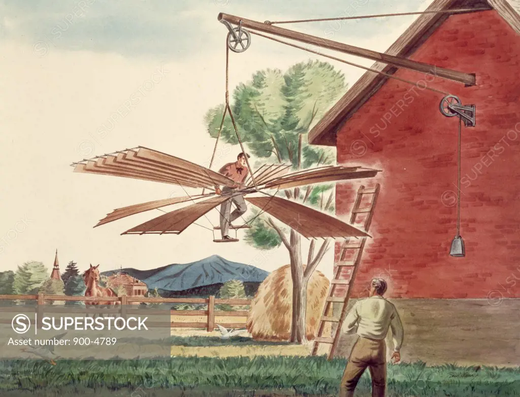 Lilienthal's First Flying Machine,  1868
