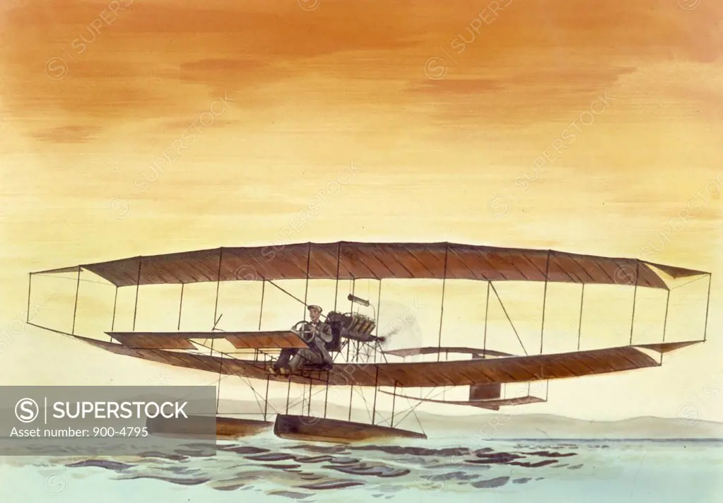 First Public Flight In June Bug,  by Glenn L. Curtiss,  1908