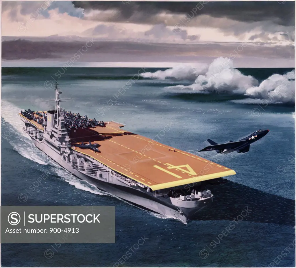 US Aircraft Carrier Artist Unknown