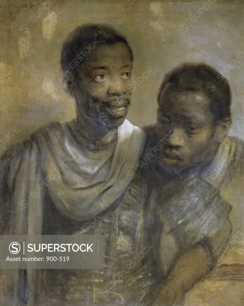 Two Black Men 1661 Rembrandt van Rijn (1606-1669/Dutch) Oil on Canvas Mauritshuis, the Hague, Holland