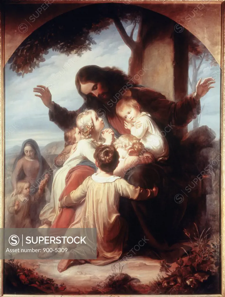 Jesus and the Children Hugo Vogel (1855-1920 German)