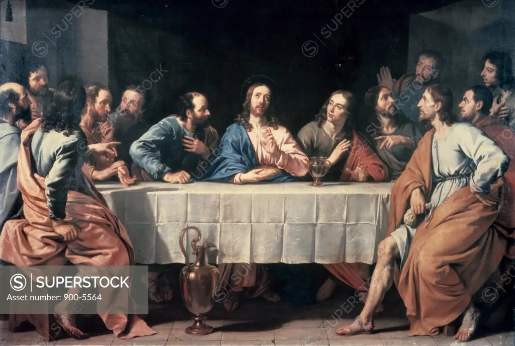 The Last Supper ca. 1652 Philippe de Champaigne (1602-1674 French) Oil on canvas Musee du Louvre, Paris, France